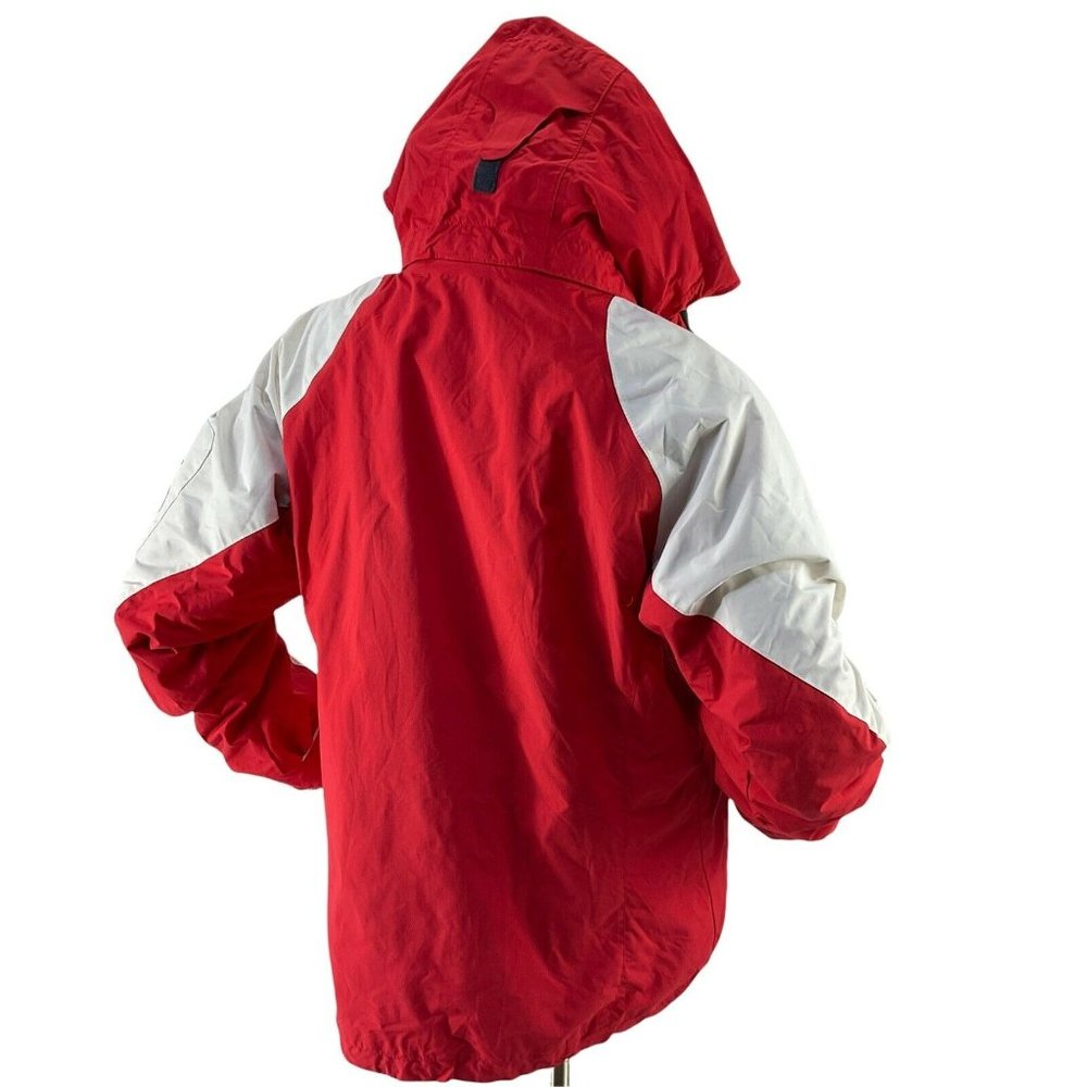 Columbia Sportswear Coat Womens Sz M Red Interchange Hooded Ski Removable Fleece - Picture 2 of 11